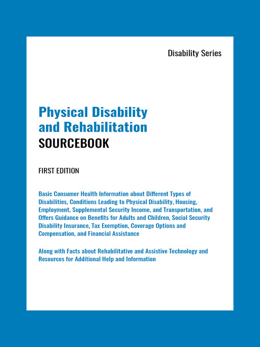 Title details for Physical Disability and Rehabilitation Sourcebook by Angela L. Williams - Wait list